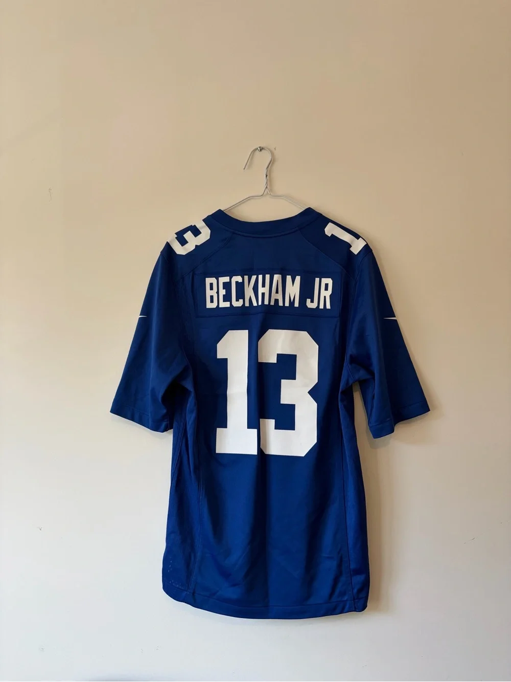Nike NY Giants #13 Beckham Jr Football Jersey with White Accents